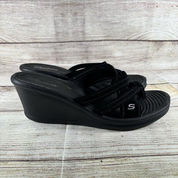 Skechers Cali Womens Size 7.5 Rumblers Beautiful People Wedge Sandals - Picture 6 of 10